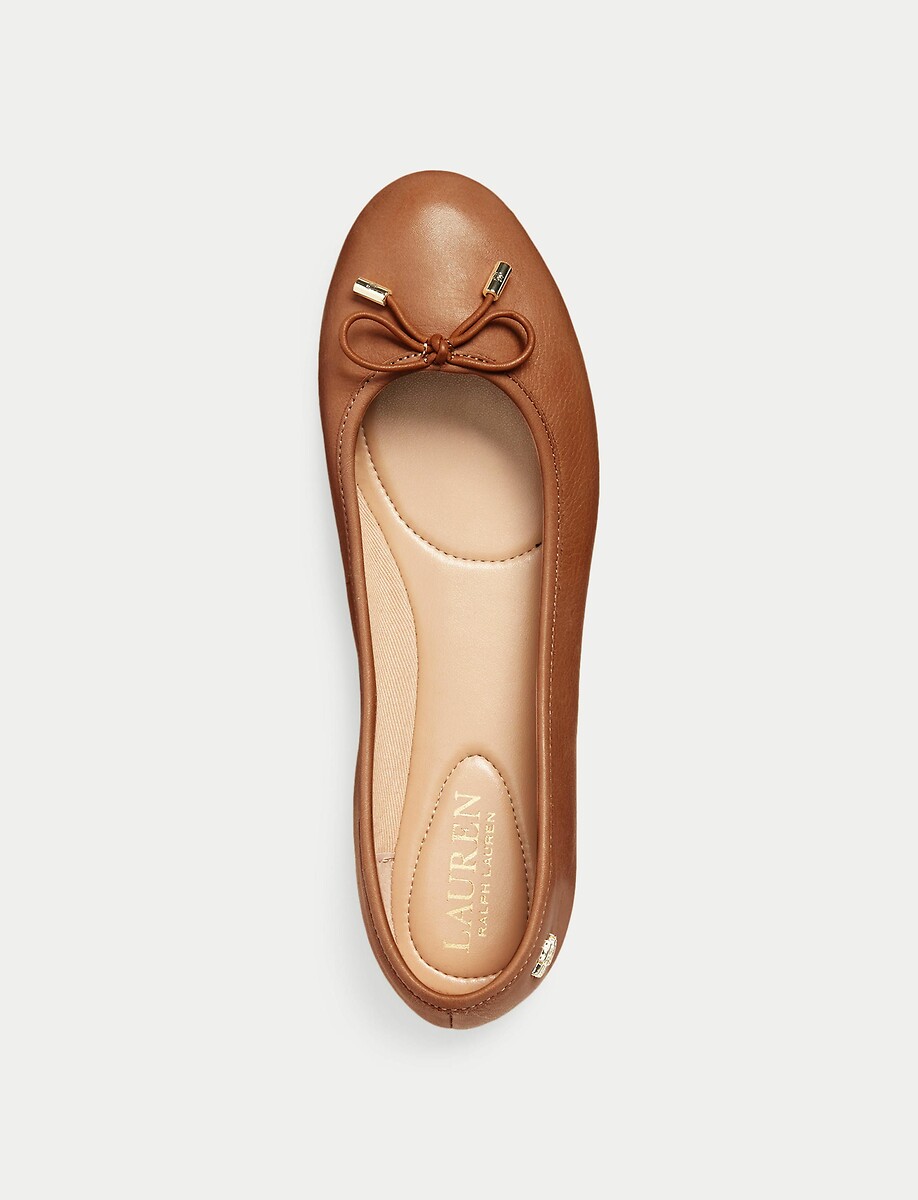 LAUREN RALPH LAUREN<br>Sapatilhas de ballet rasas com bico redondo