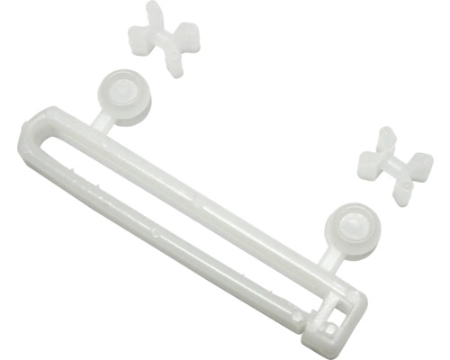 Loop gliders met X-gliders en rollers, wit, 5 cm, 10 stuks.