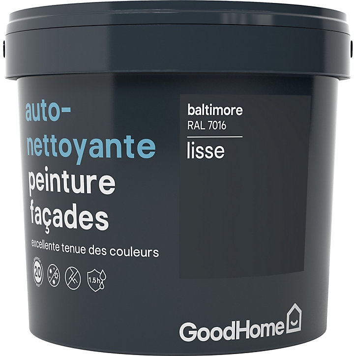 Peinture extérieure façade autonettoyante Premium GoodHome baltimore 5L