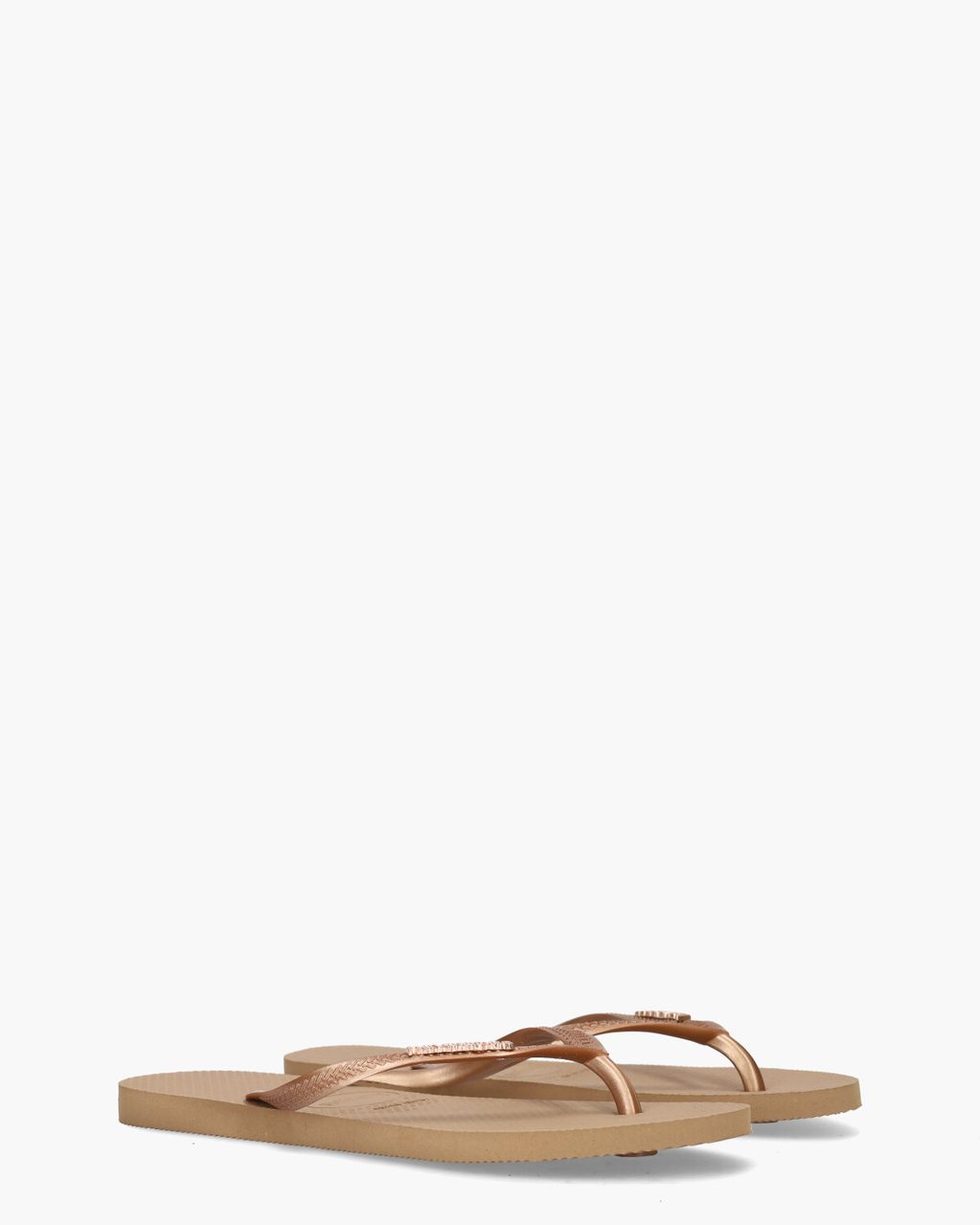 Havaianas Slim Logo Metallic Roségoud Damesslippers