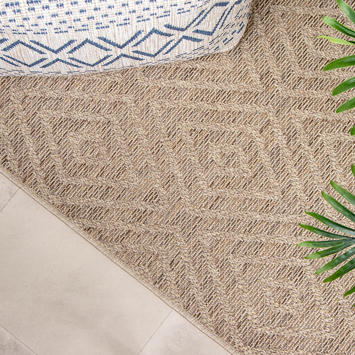 Jute buitenkleed - Fora Tile Naturel | De jute look!