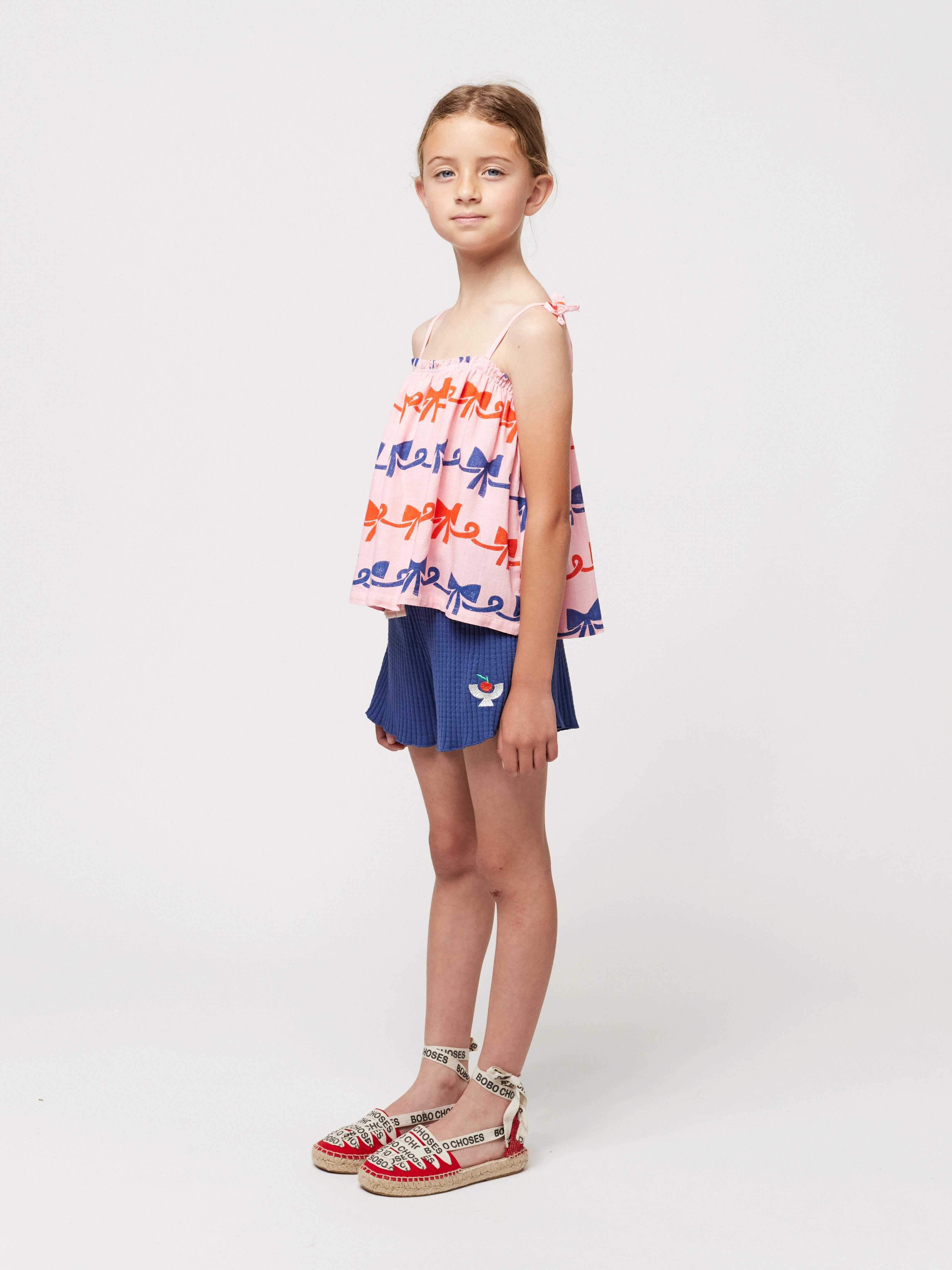Top RIBBON BOW in rosa