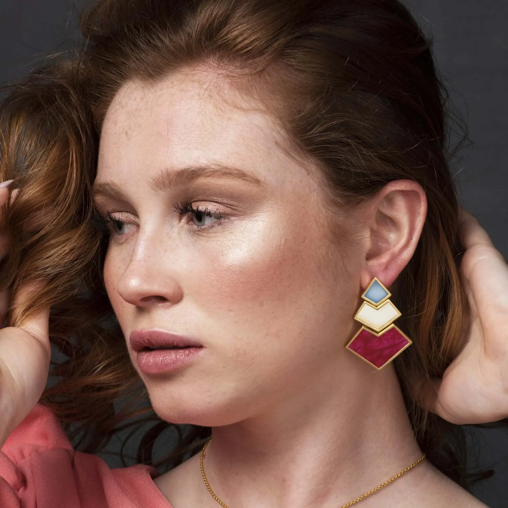 NEFERTITI - Boucles d'oreilles en pierre naturelle | Bleu