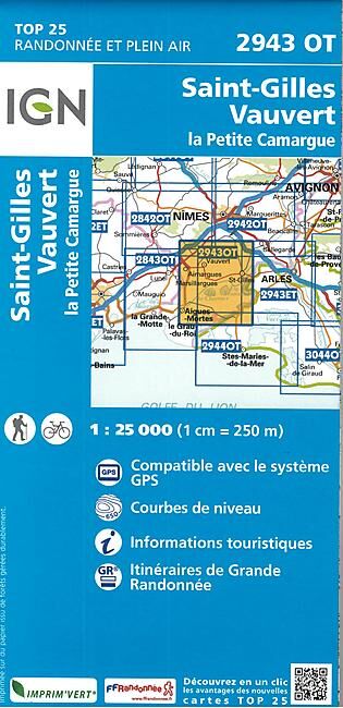 IGN - TOP25 2943OT ST GILLES VAUVERT 1 25 000