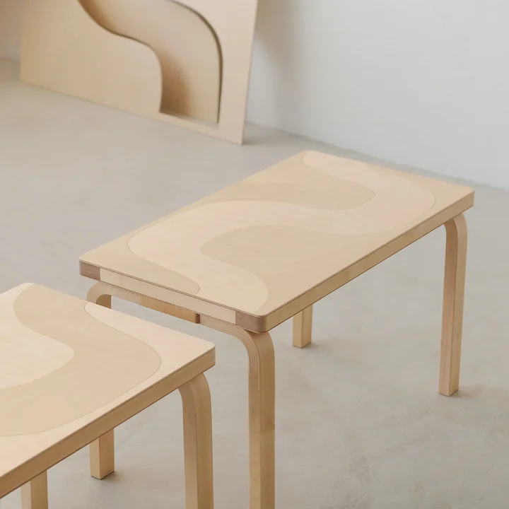 Artek x Marimekko - 153B Bank, Kivet, Birke natur (Anniversary Edition)