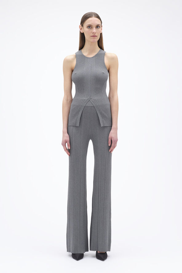 REMAIN Rib Knit Pants Granite gray