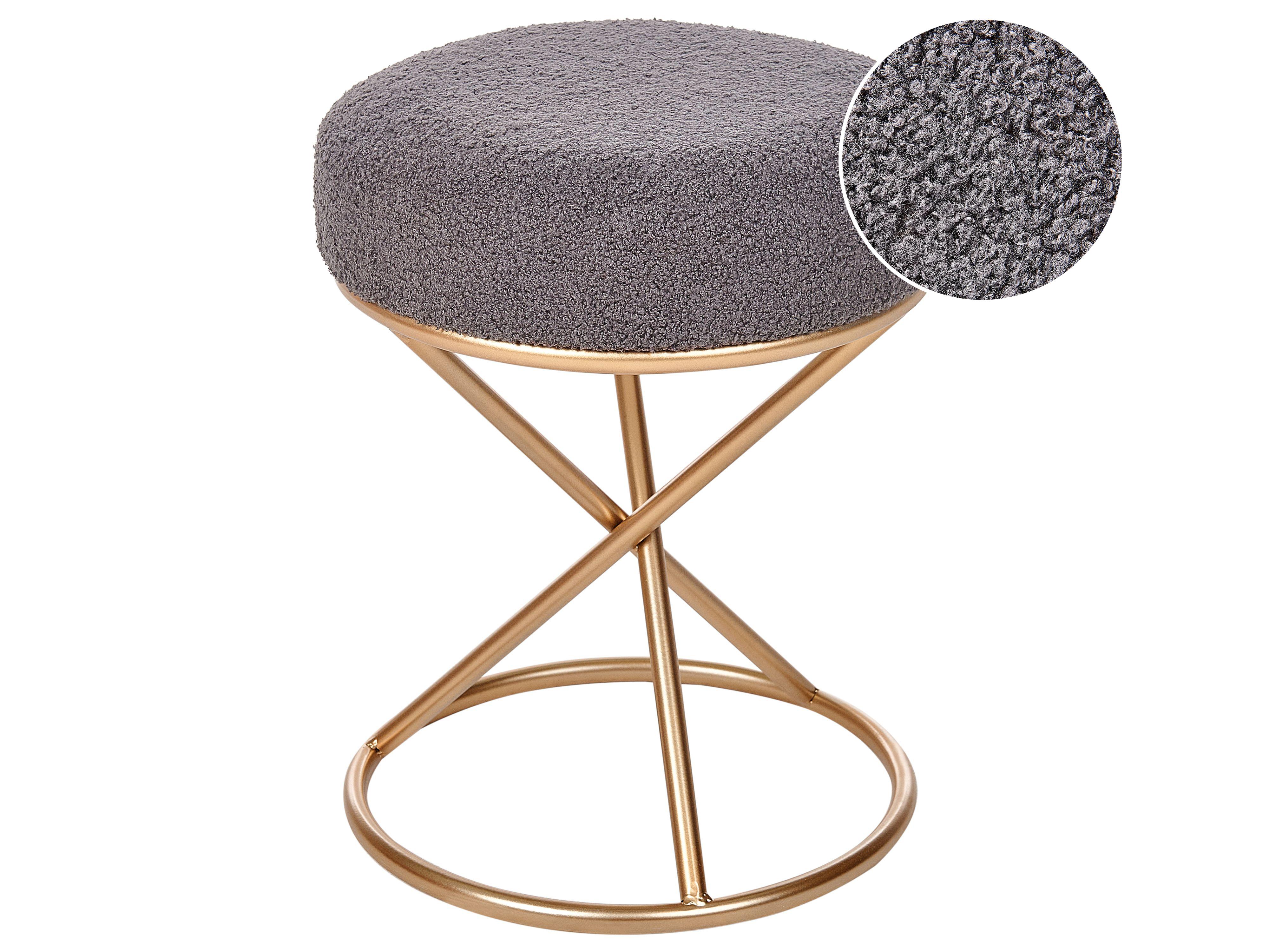 Hocker PRESHO Bouclé Grijs