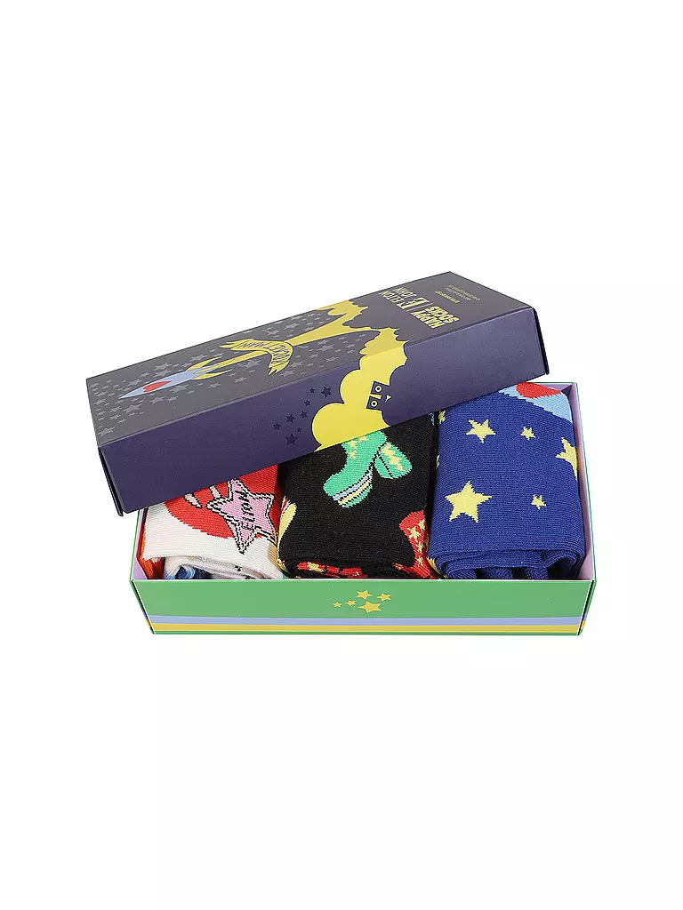 HAPPY SOCKS Herren Socken ELTON JOHN 3er Pkg. 41-46black schwarz