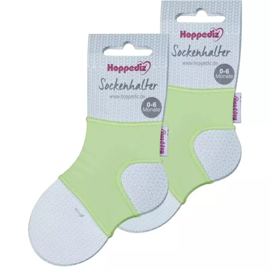 Hoppediz Babysocken Sockenhalter 2-er Set grün