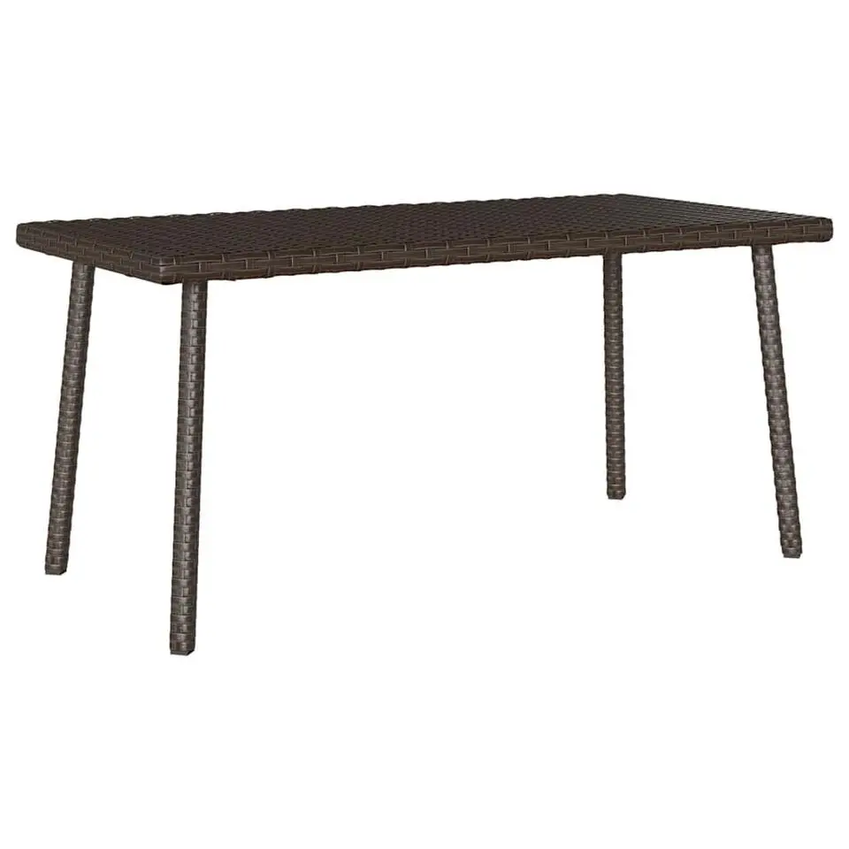 vidaXL - Tuin Salontafel - Bruin - Poly rattan - 80 x 40 x 37 cm
