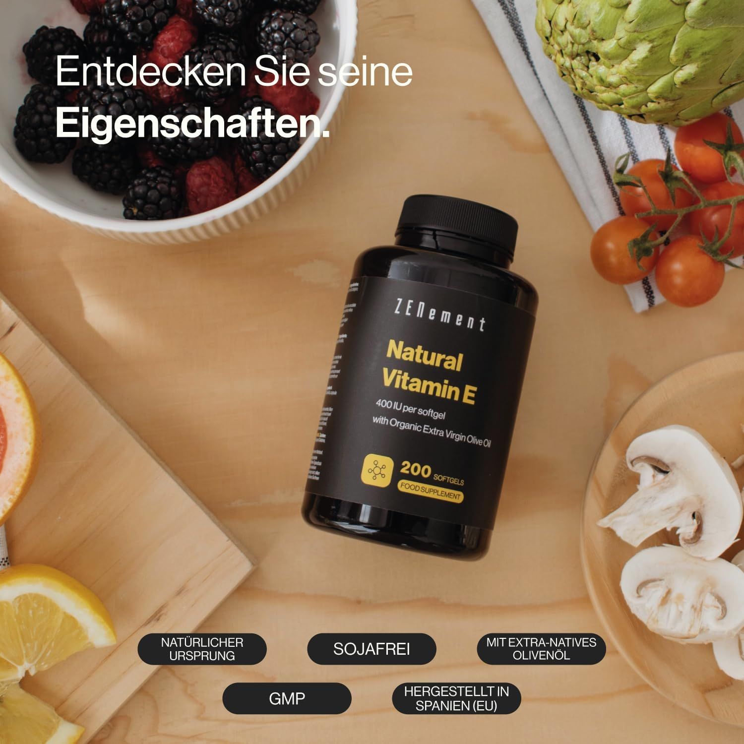Zenement Natürliches Vitamin E Softgels