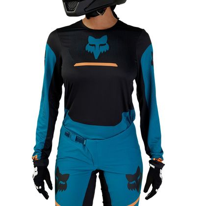 Maillot cross Fox WOMEN'S FLEXAIR - OPTICAL 2023 - Bleu / Noir