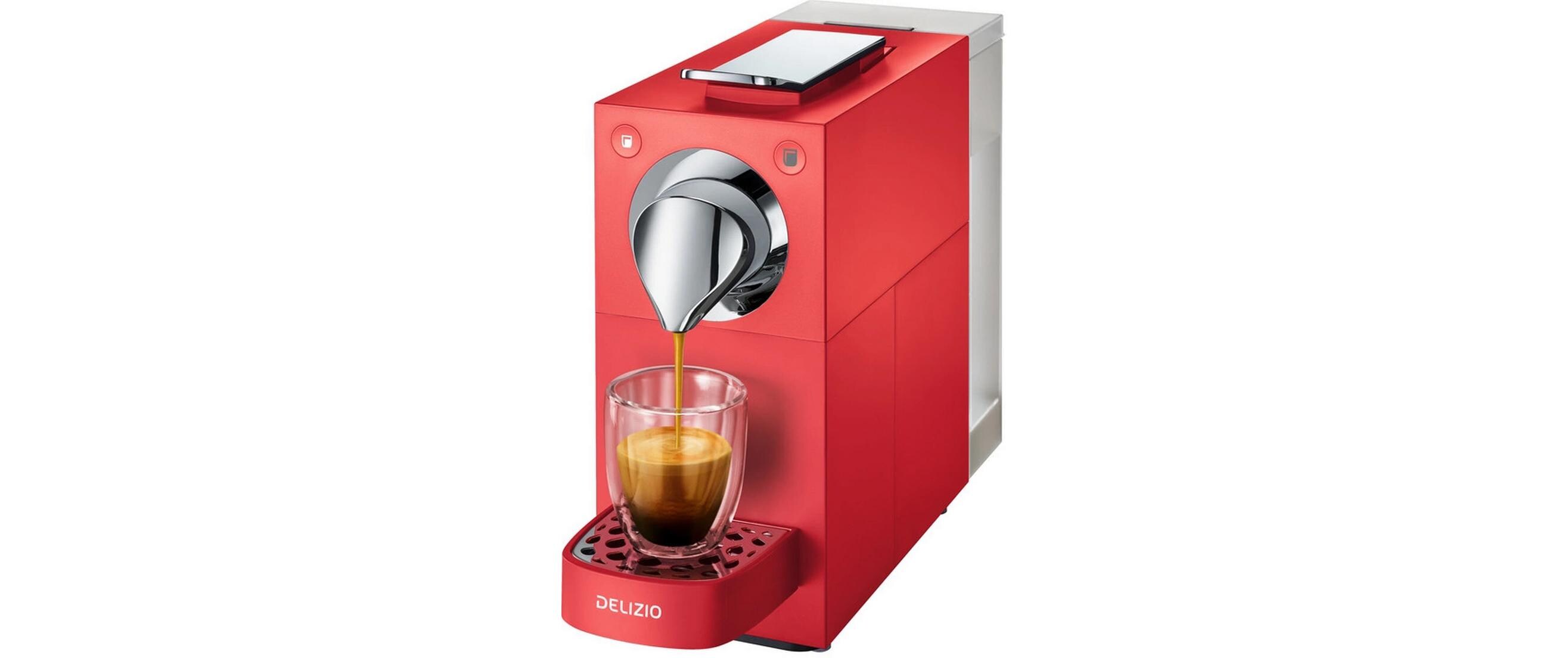 Kapselmaschine Una Cherry Red<br>Kaffeemaschine für Delizio Kapseln