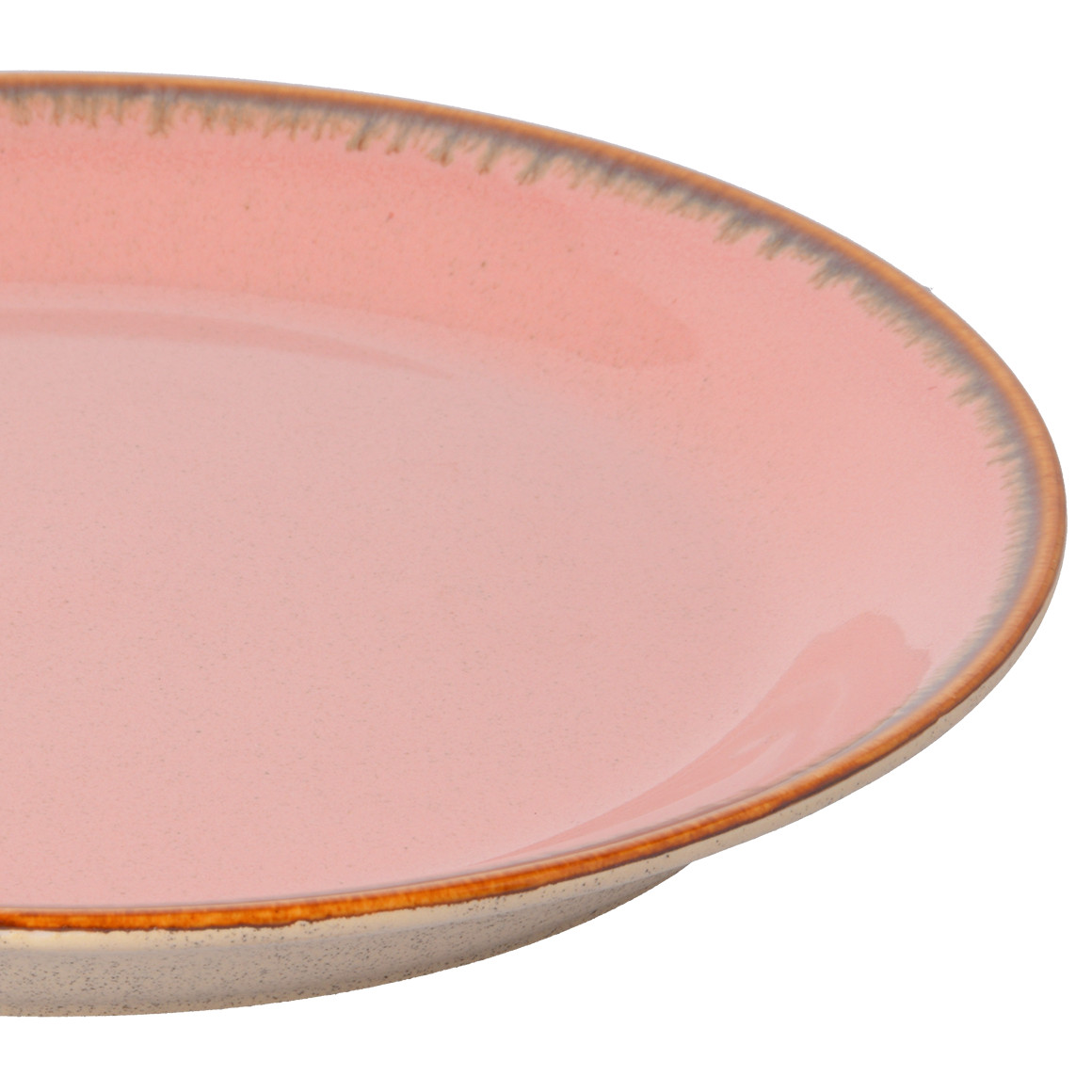 My Home Teller mit farblich abgesetztem Rand rosa