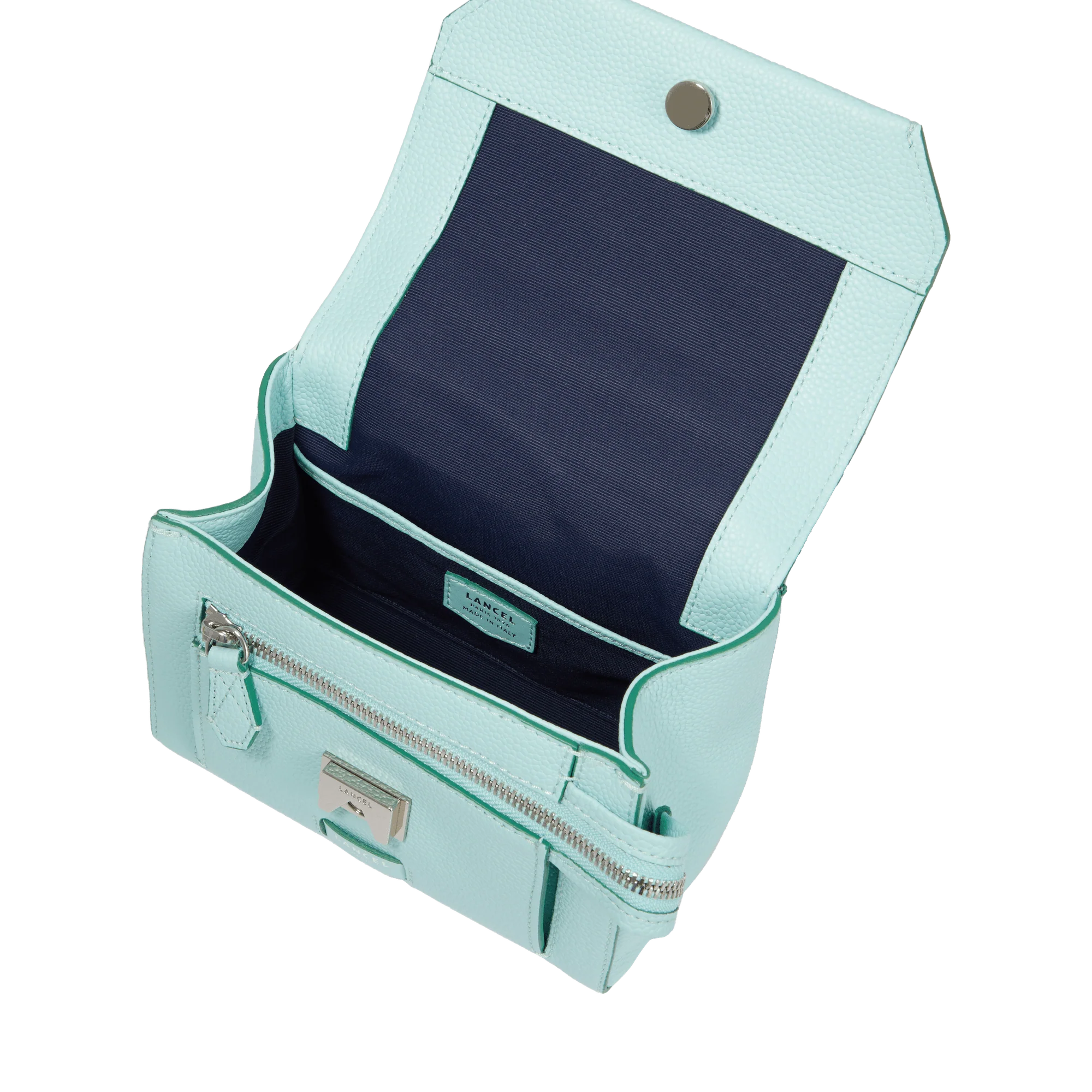 S flap bag Ninon de Lancel-Menthe/Emeraude
