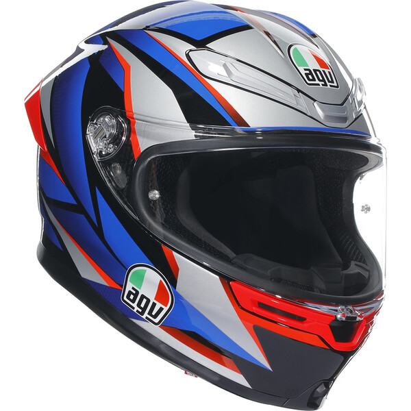 AGV - Casque K6 S Slashcut Gris / Bleu / Rouge / Noir