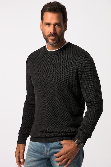Pullover, Strukturstrick, Vintage Look, Rundhals