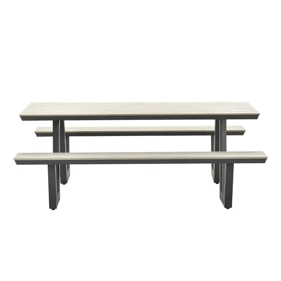 Garden Impressions Sarria picknick set 200 x 90 - donker grijs