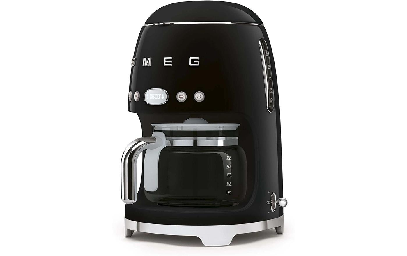 Filterkaffeemaschine 50's Style DCF02BLEU Schwarz<br>Kaffeemaschine mit Glaskanne