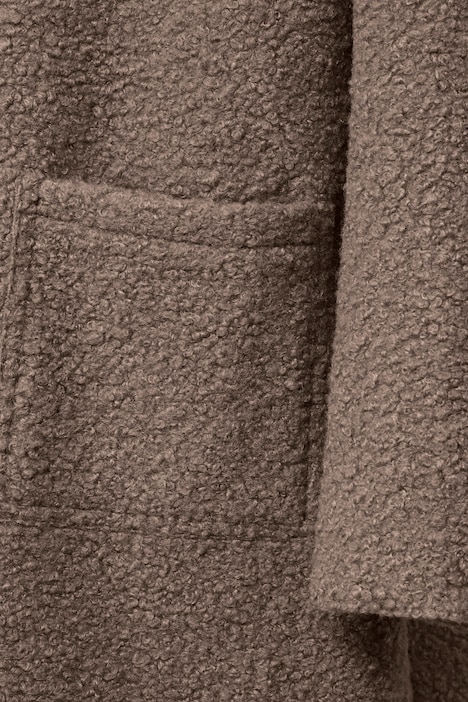 Kurzmantel, Straight Fit, Bouclé, Revers, Langarm