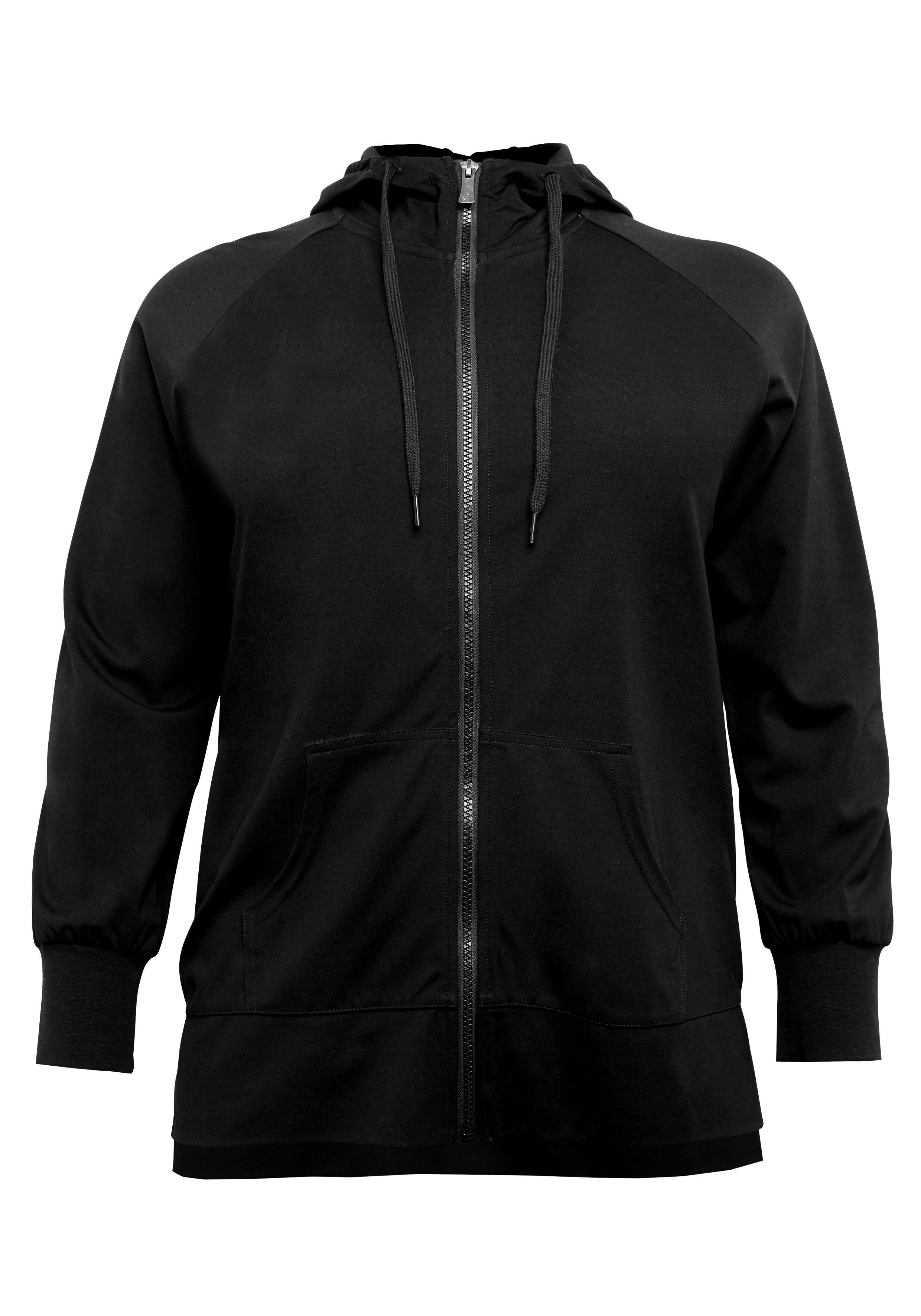 Trainingsjacke mit Kapuze, aus Sweat