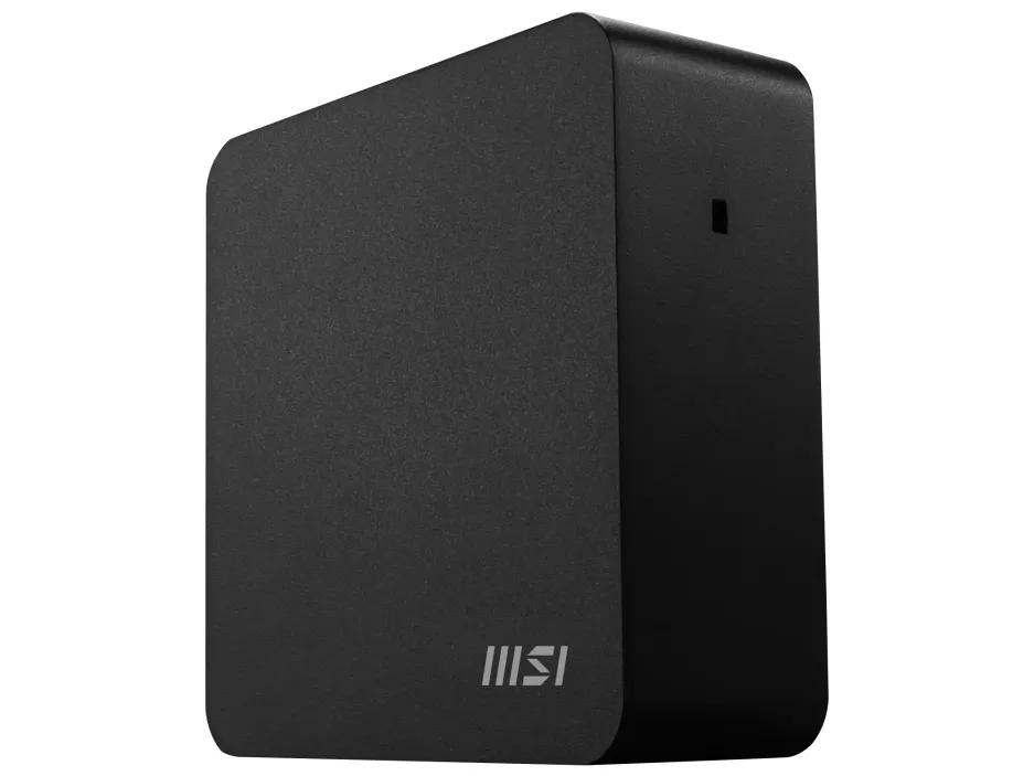 MSI Cubi NUC 1M 002EU - Mini PC Core 5 120U / op til 5 GHz - RAM 8 GB - SSD 512 GB - NVMe - Intel Graphics - Bluetooth 5.3, IEEE 802.11ax (Wi-Fi 6E), Gigabit Ethernet, 2.5 Gigabit Ethernet - Win 11 Pro - skærm: ingen - sort
