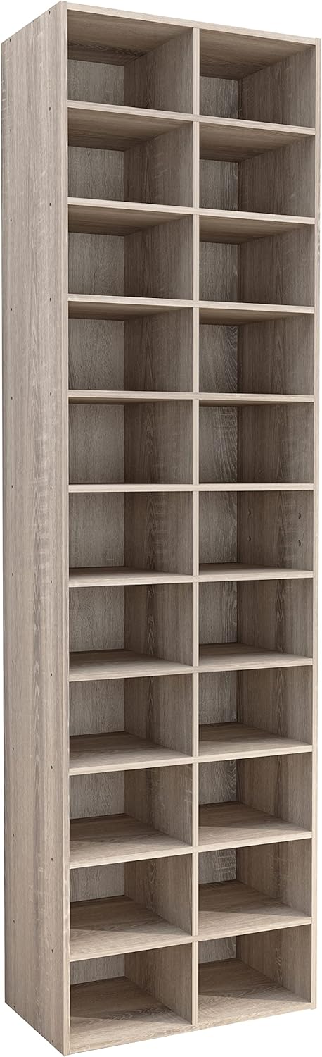 VCM Holz Schuhregal | Maße ca. H. 183 x B. 52 x T. 30 cm | Schuhkommode mit 22 Fächer | Schuhschrank - Hinsol XL