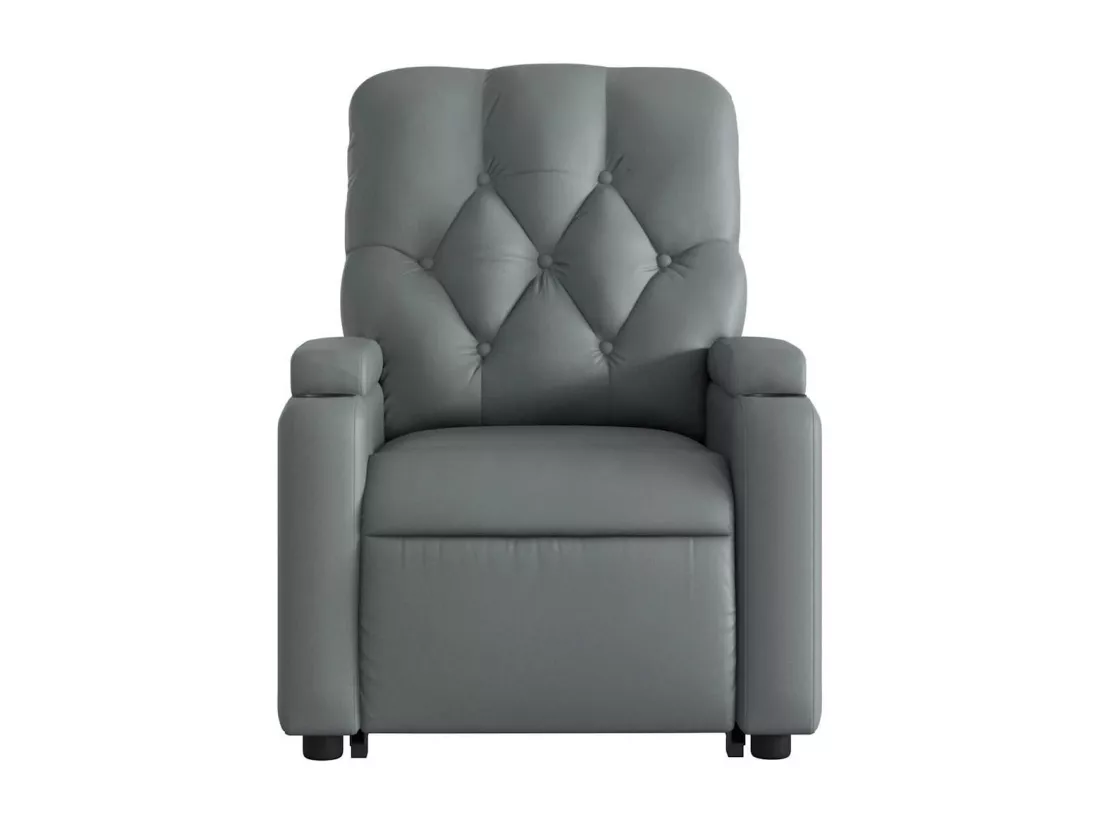 Fauteuil inclinable massant Gris Similicuir