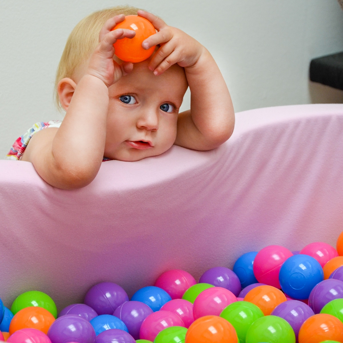LittleTom Bällebadbälle 6 cm Bunte Bälle für Bällebad Spielbälle Babybälle Pastell