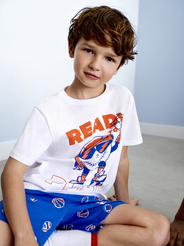 Conjunto de pijama estampado - Branco