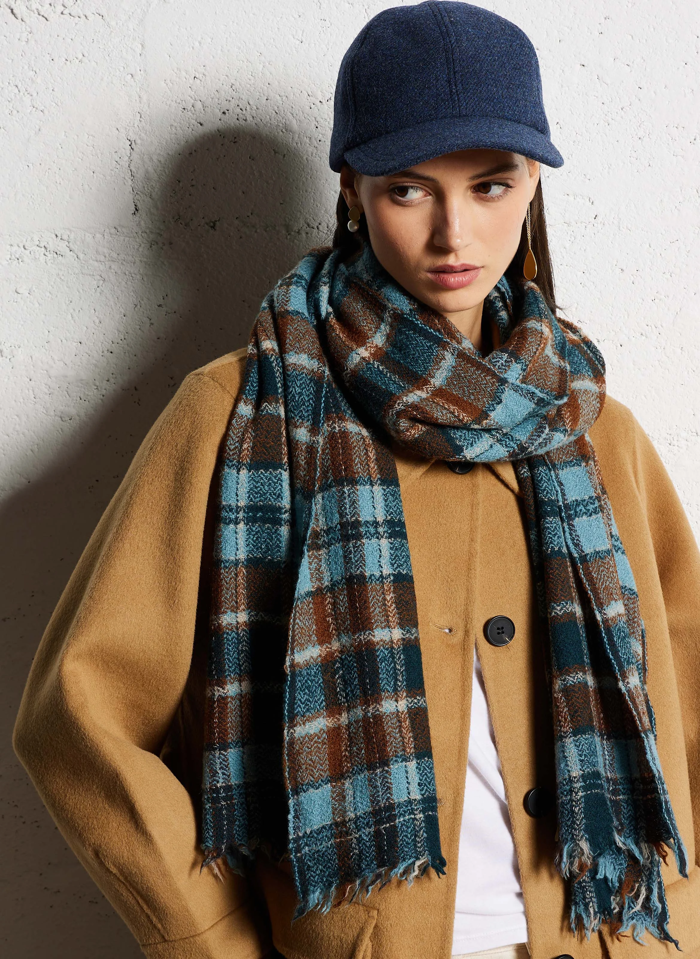 N°700 - Echarpe en laine | Bleu