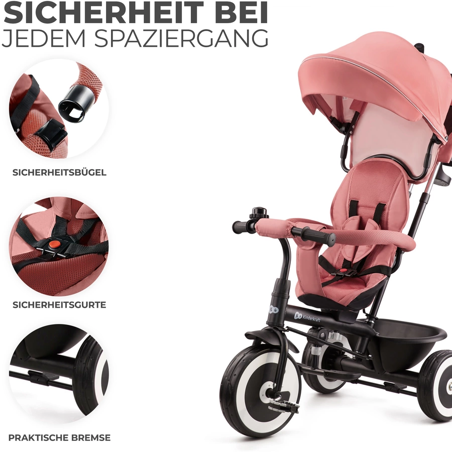 Kinderkraft Dreirad Aston, rose pink