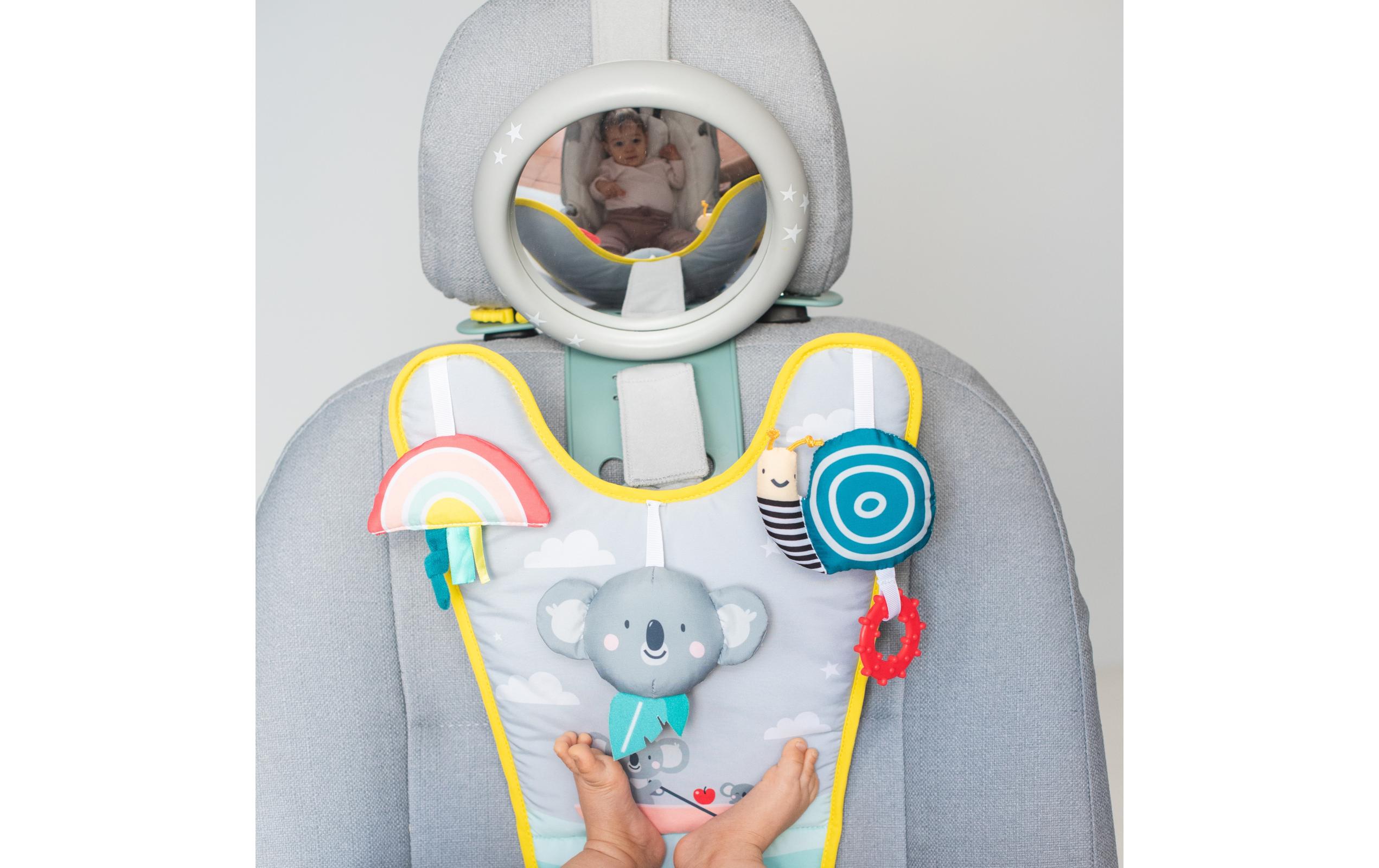 Autospielzeug Koala 0M+Kombination aus weichem Aktivitätsspielzeug und einem Rückspiegel