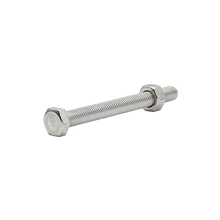 10 boulons tête héxagonale inox 8 x 80 mm