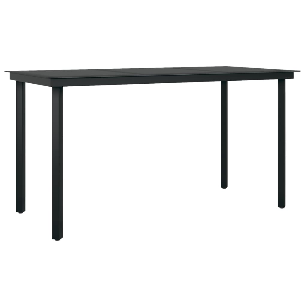 Mobilier à dîner de jardin coussins 5 pièces résine tressée verre