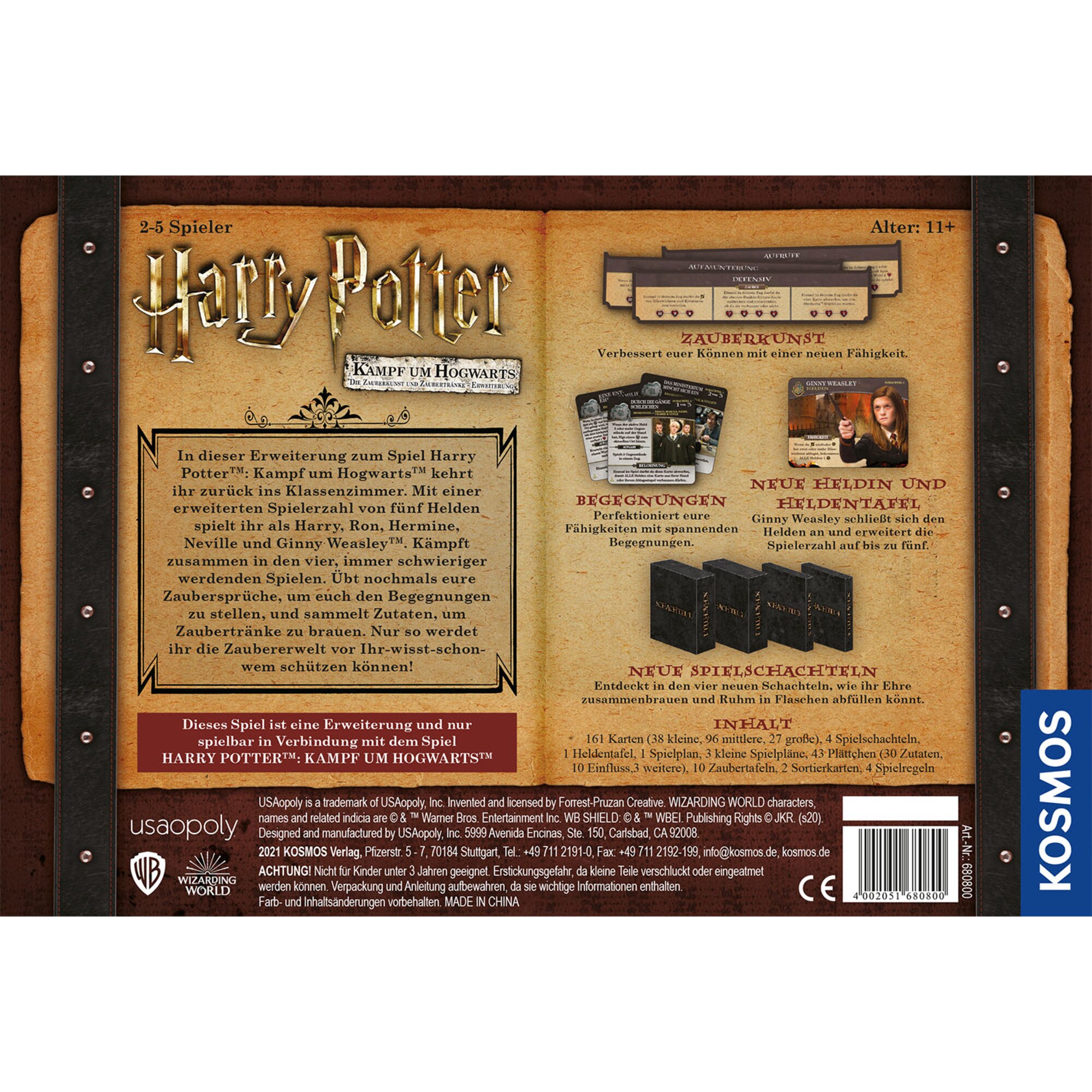 Kosmos Kartenspiel Harry Potter: Kampf um Hogwarts - Zauberkunst und Zaubertränke Erweiterung