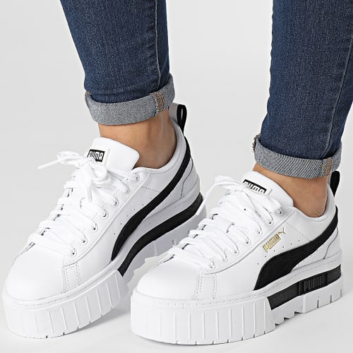Baskets Femme Mayze Leather 381983 Puma White Puma Black