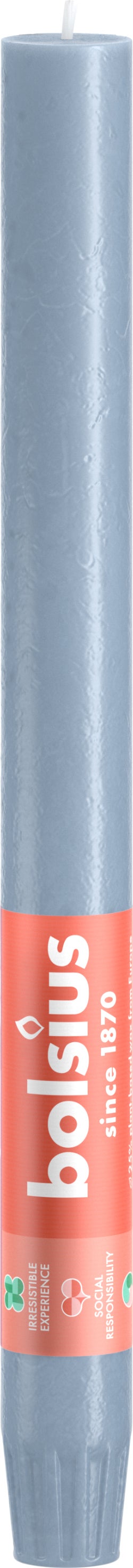 Bolsius dinerkaars Shine blauw 13 uur D 2,3 H 27 cm