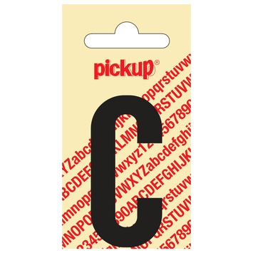 Pickup plakletter C zwart mat 60 mm