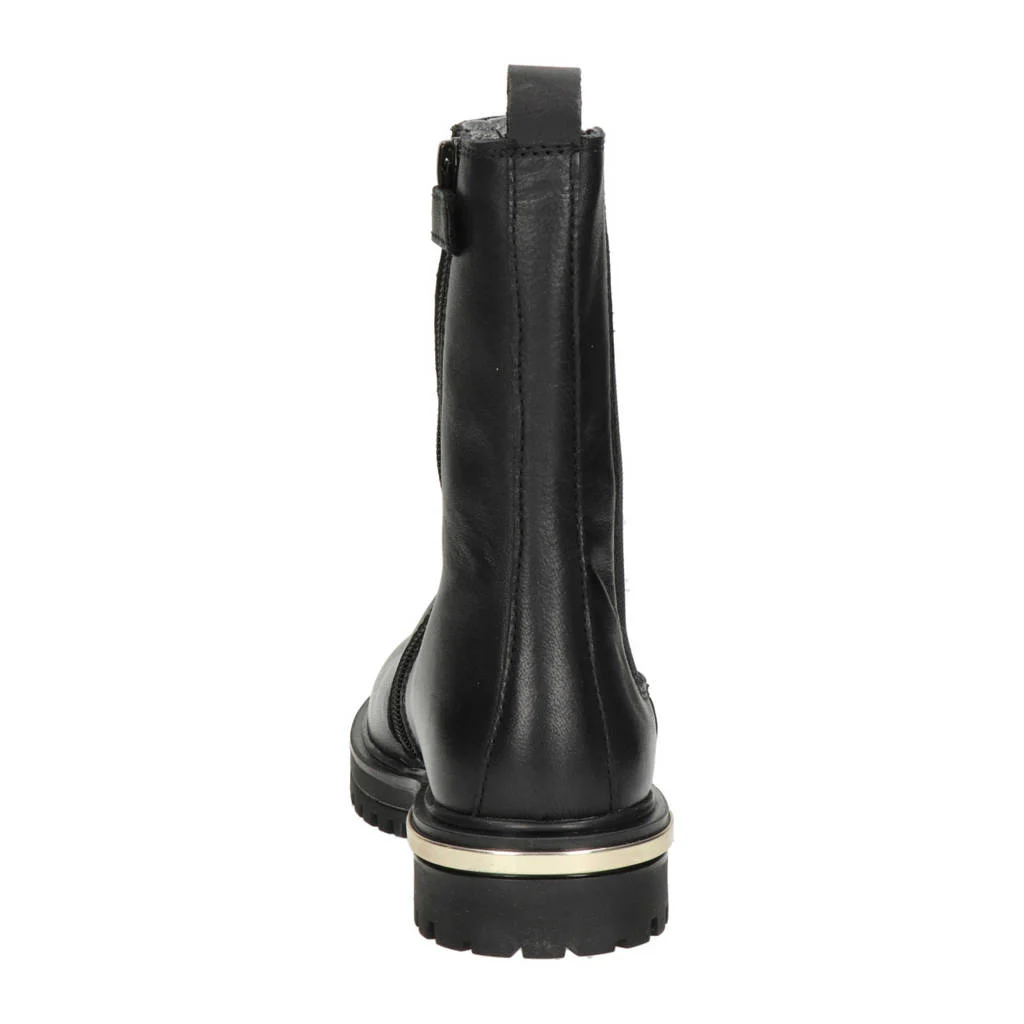 Nelson Kids leren enkelboots zwart