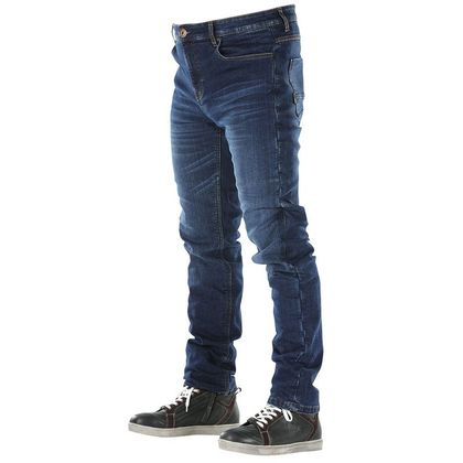 Jean Overlap MONZA SMALT - Slim - Bleu