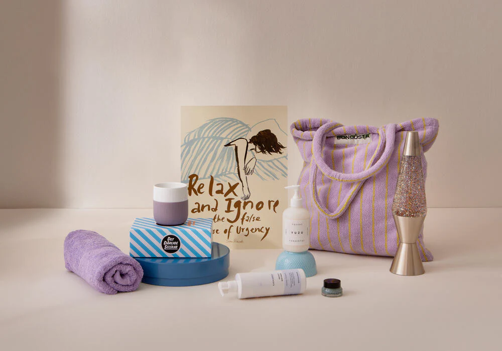 Bongusta  Naram weekendtaske - Lilac/Neon Yellow