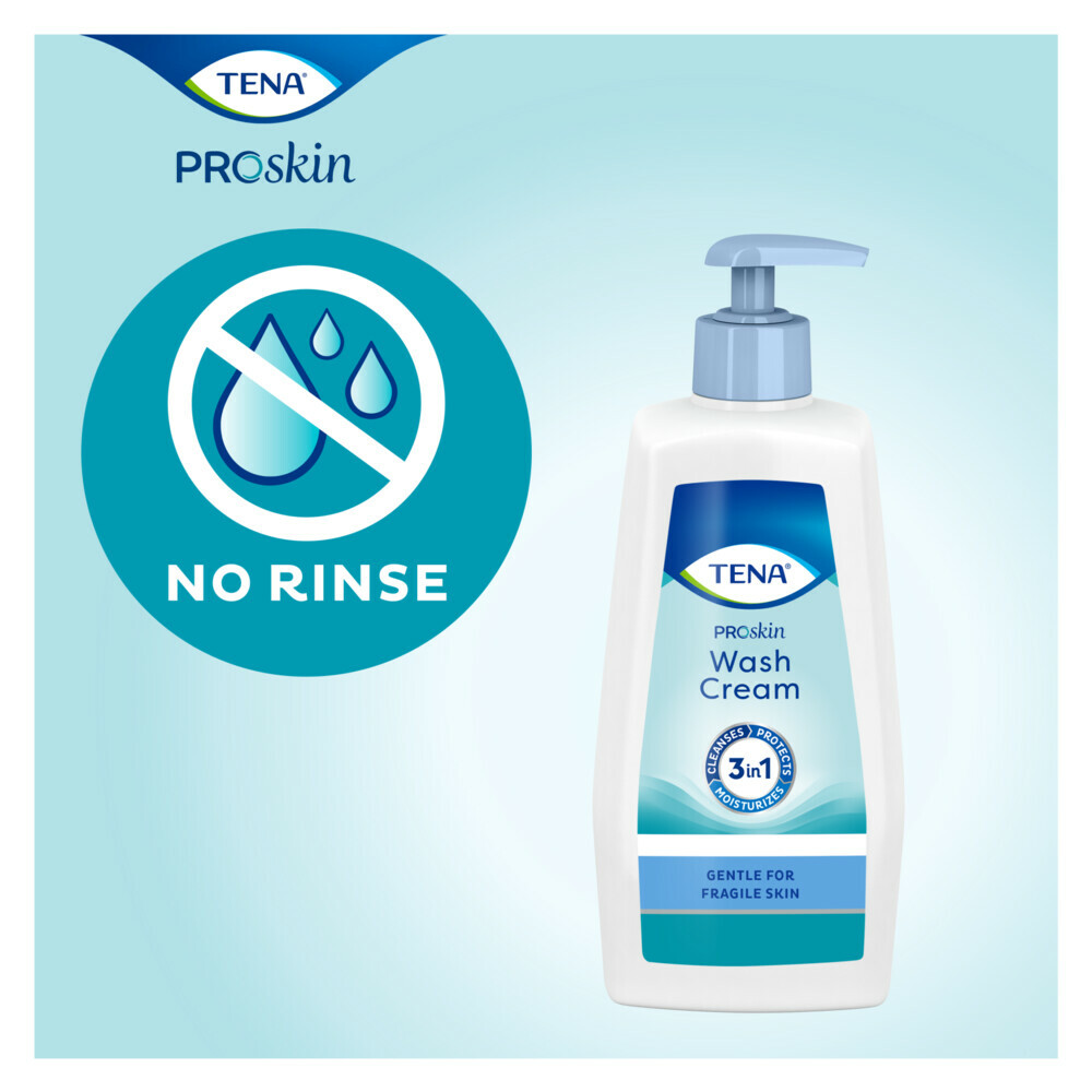 3x TENA Proskin Wash Cream Pompfles500 ml