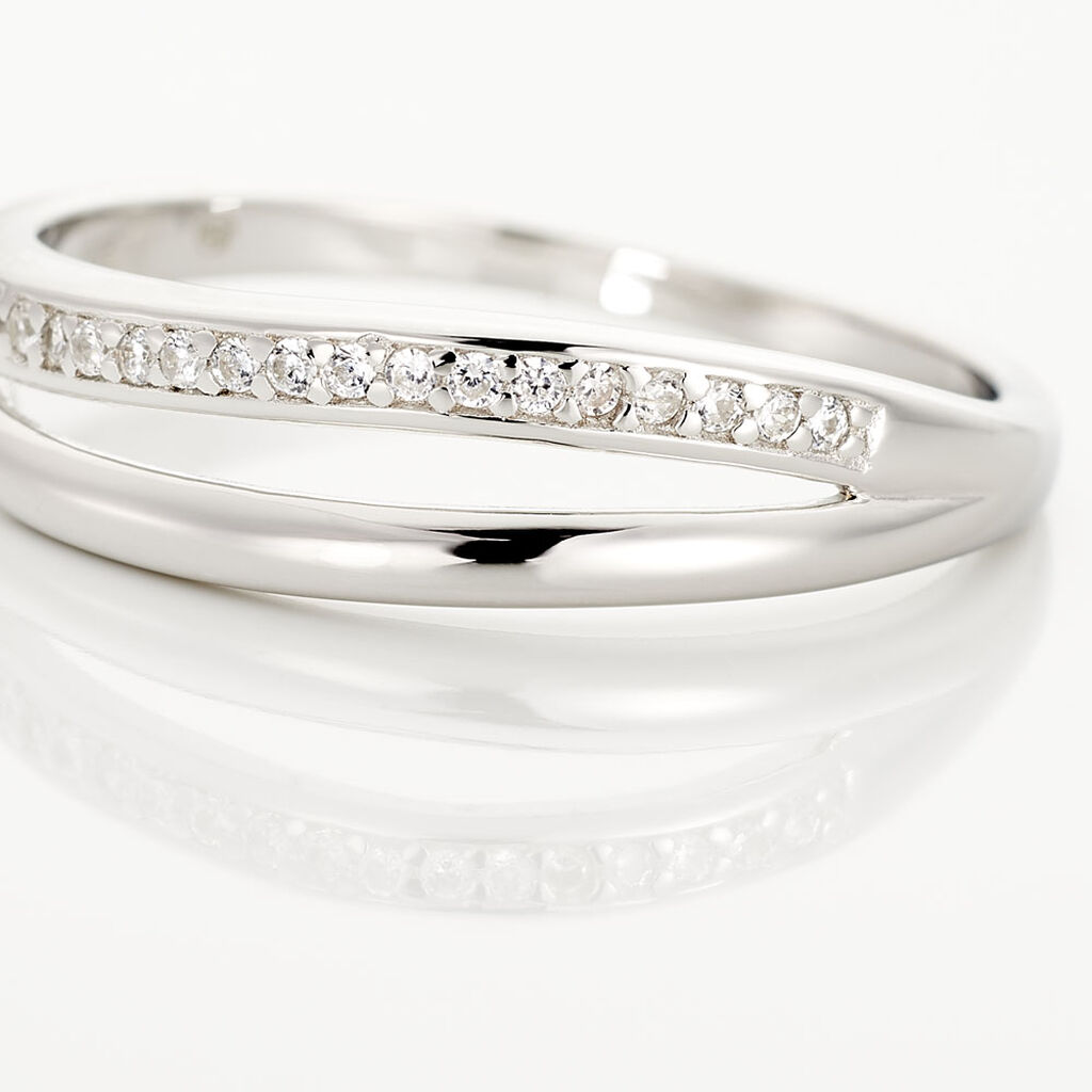 Bague Celimene Argent Blanc Oxyde De Zirconium