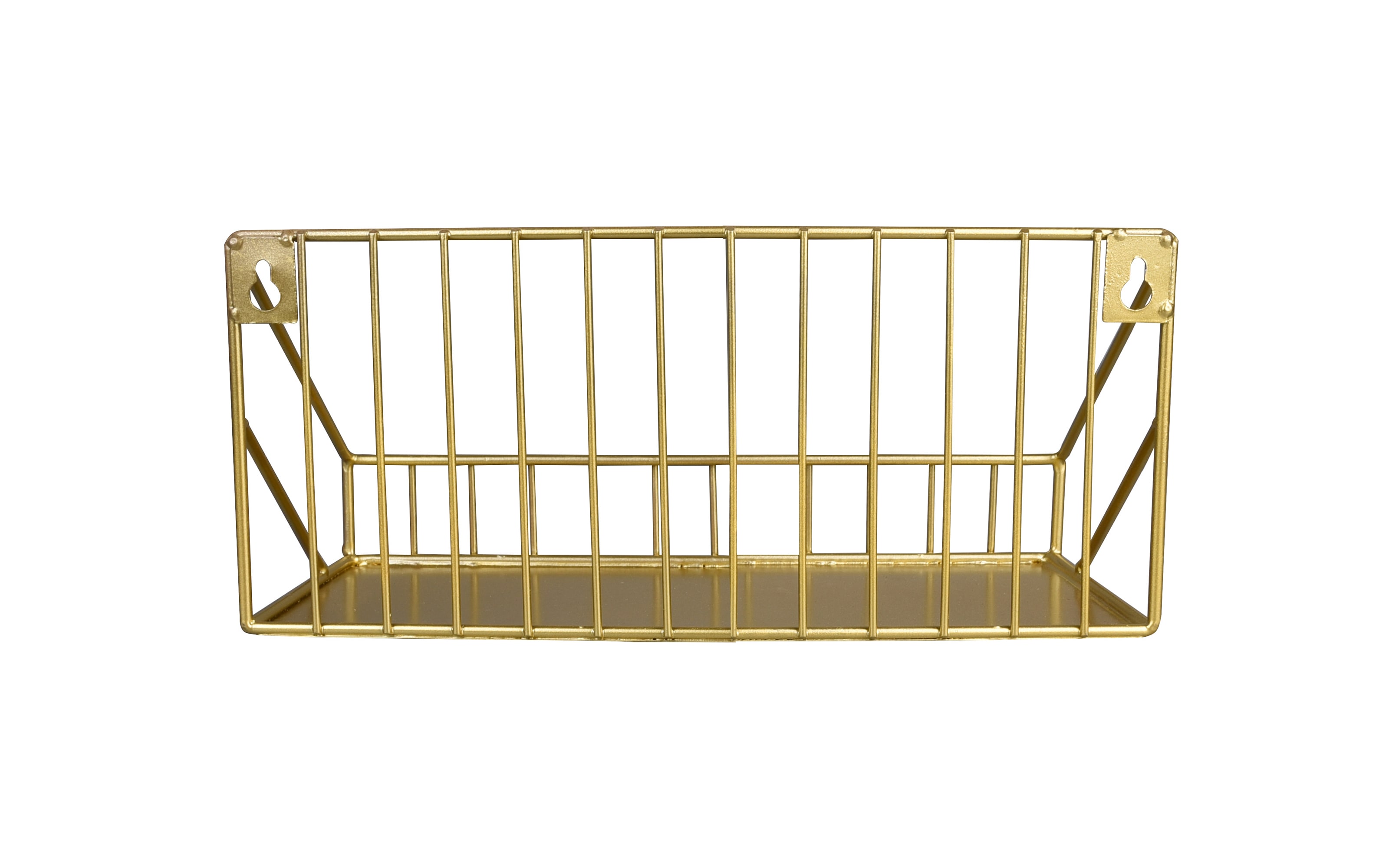 Wandregal Fiona in Goldfarbig, 30 x 11 cm