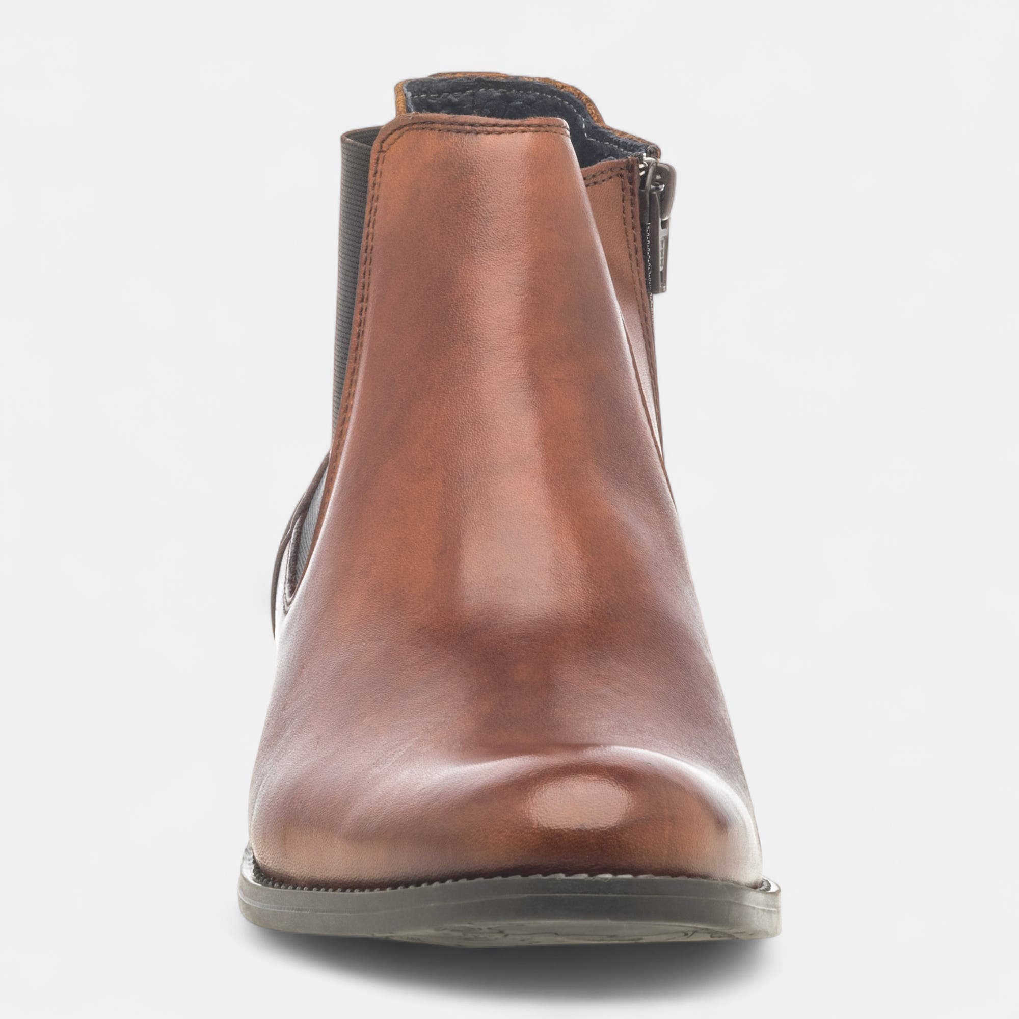 Boots chelsea Homme en cuir cognac