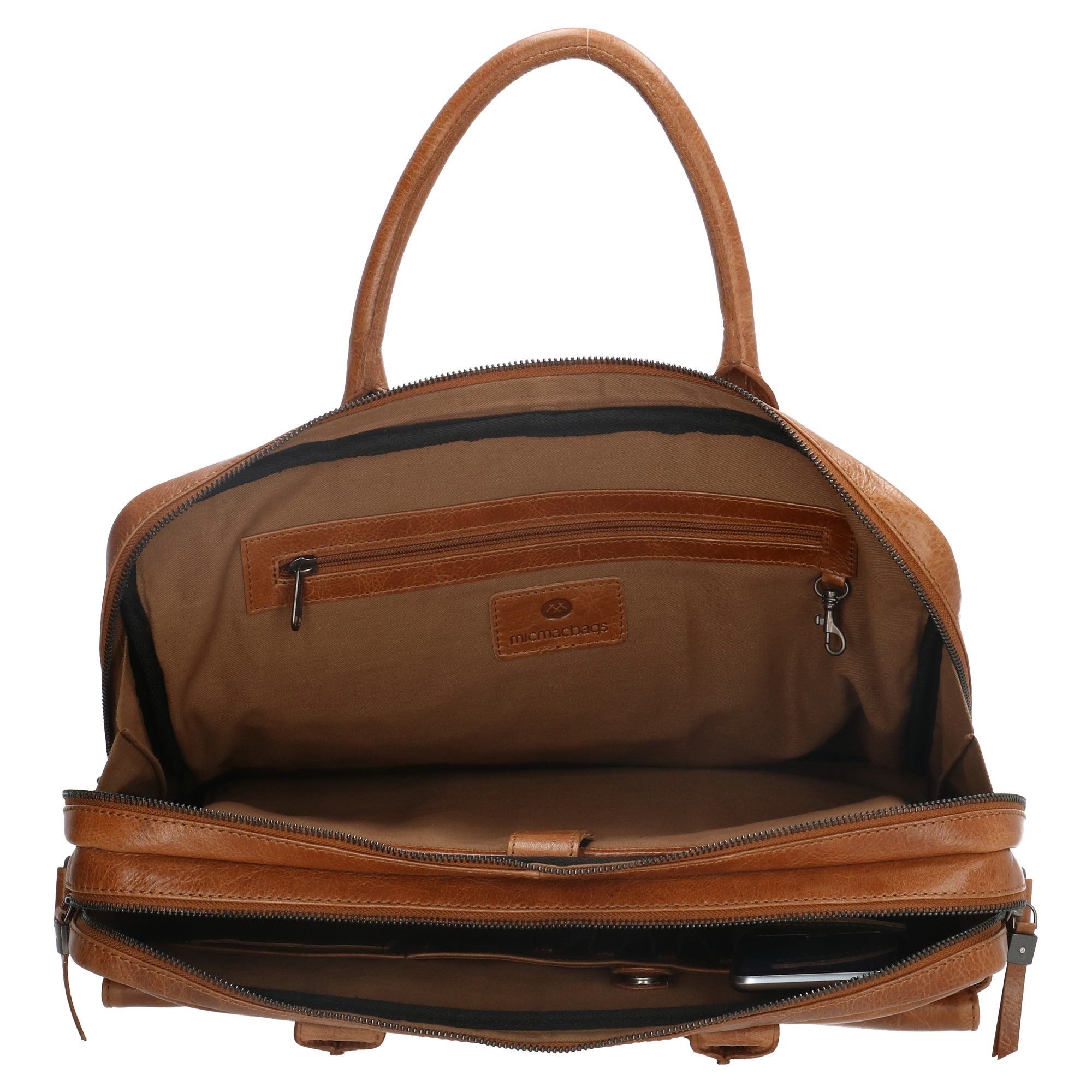 Micmacbags Porto Laptoptas 15,6 inch Bruin