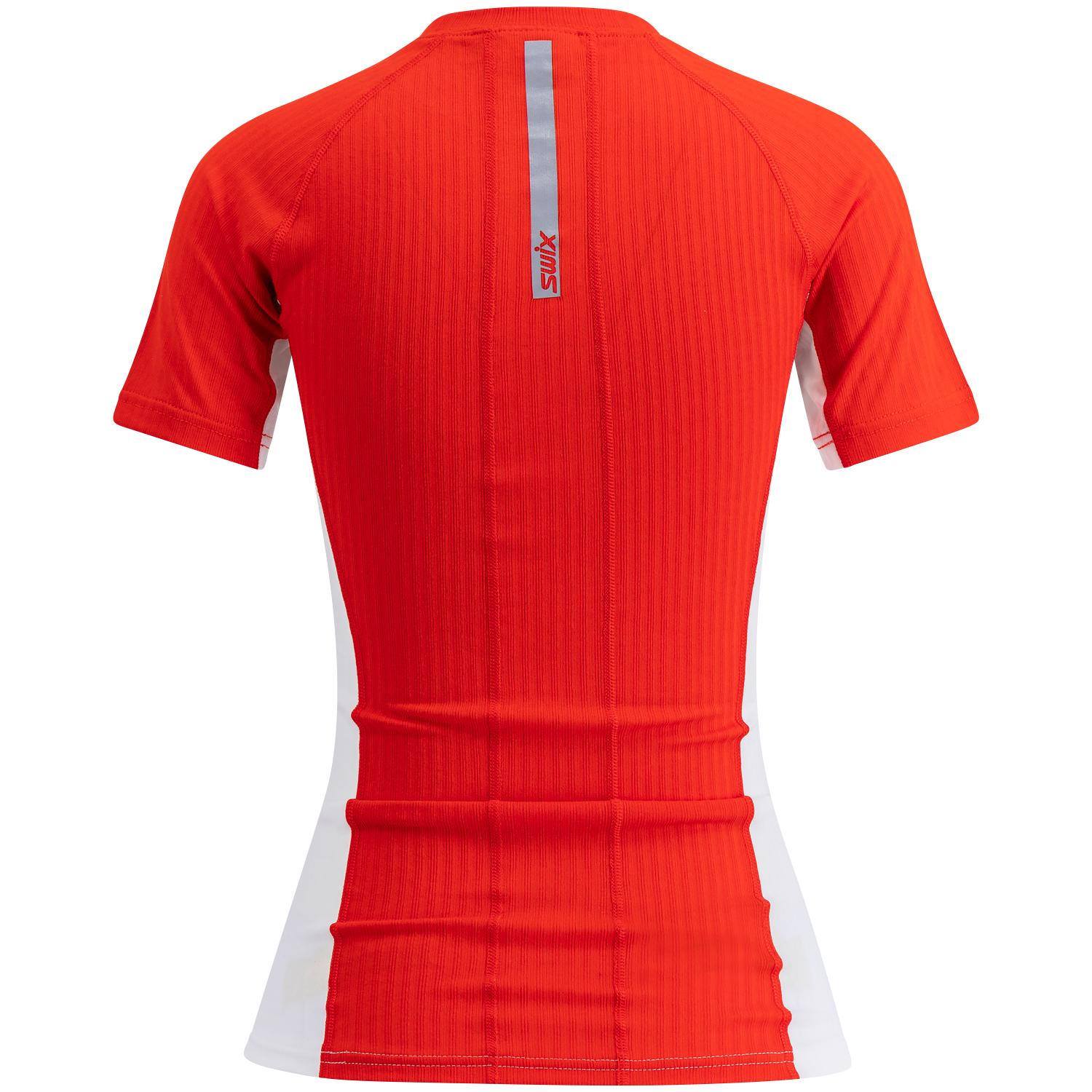 Swix Roadline RaceX Short Sleeve Womens Bright White/Fiery Red