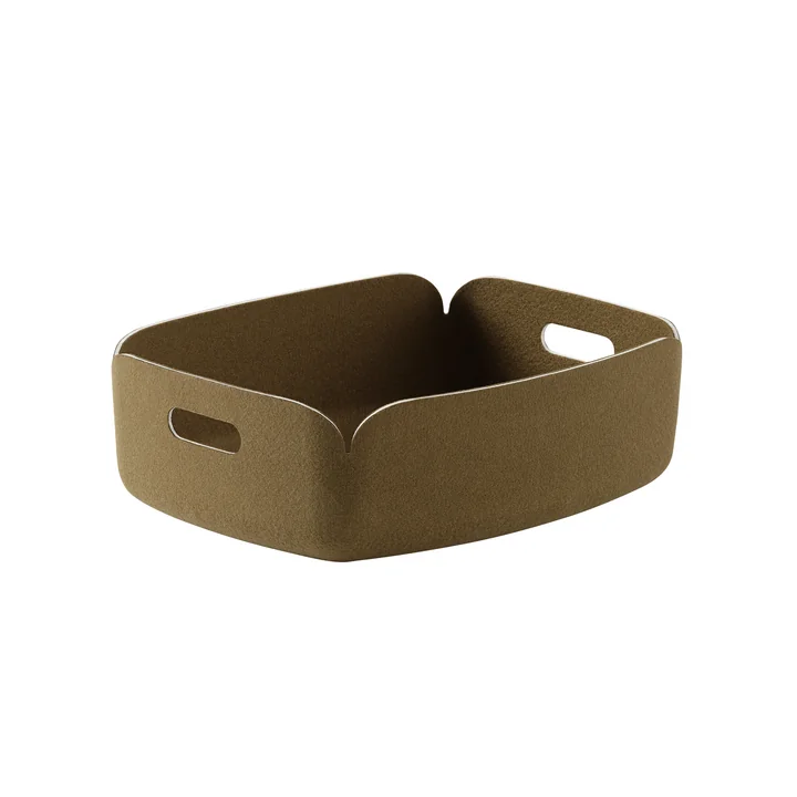 Muuto - Restore Tablett 40 x 31 cm, braun-grün