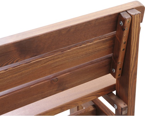 Tessin tuinbank, hout, 2-zits, bruin.